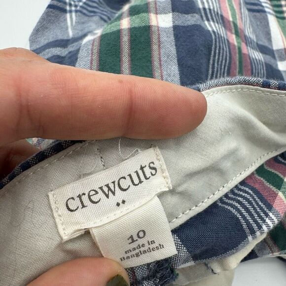 J. Crew Gap Bundle Boys Shorts Size Medium 10 Plaid Denim Gray Blue Gently Used - Picture 10 of 11